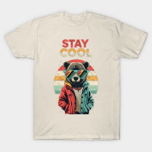 stay cool bear  retro T-Shirt